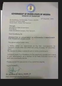 Nina's resignation letter 