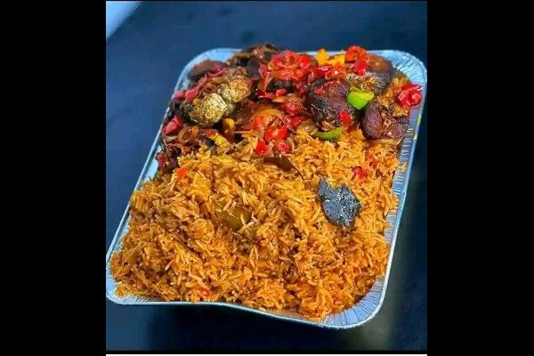 Nigerian party Jollof rice preparation